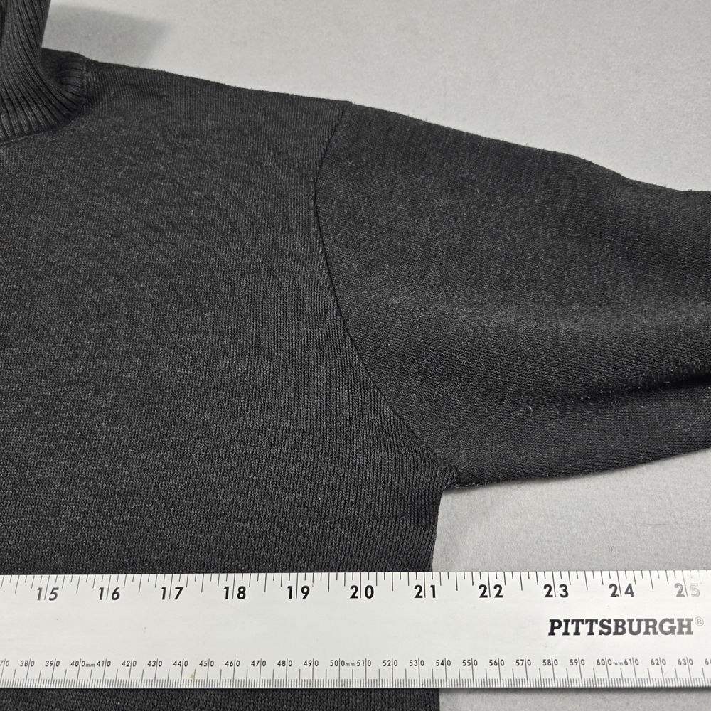 East River Mens Large Gray Sweater Quarter‎ Zip Mock Neck Vintage Knit Pullover - Picture 7 of 10